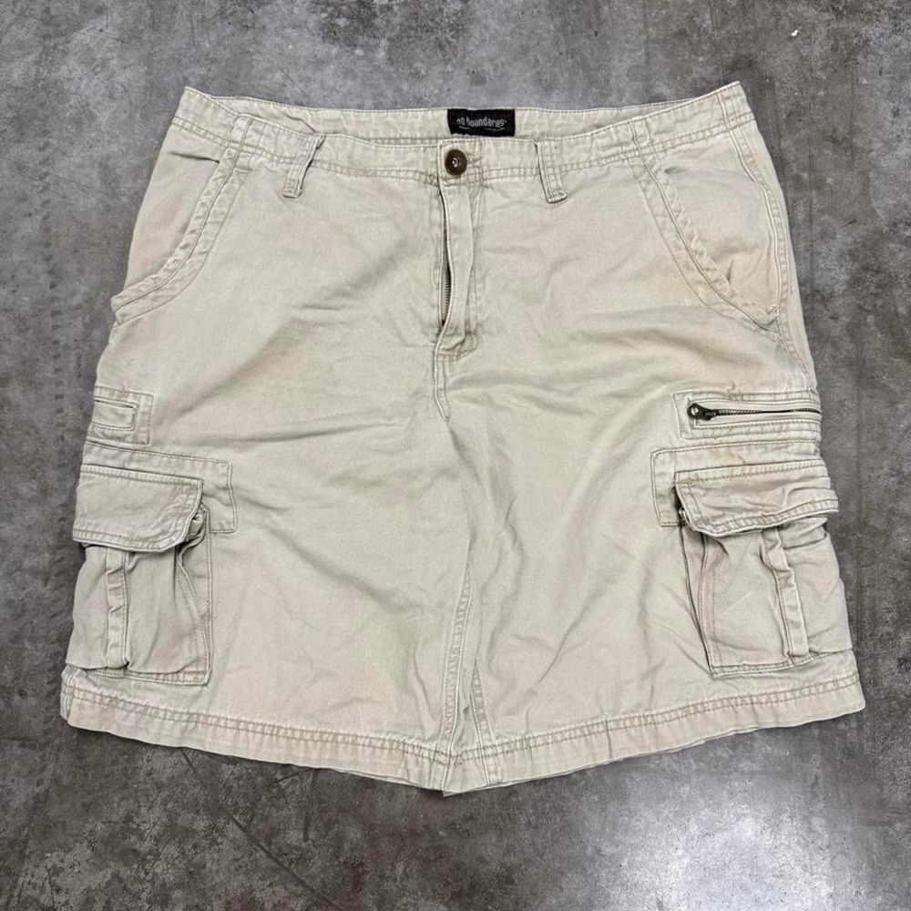 Vintage No Boundaries Y2K Skater Baggy Cargo Shorts Beige Mens 36 NM14276